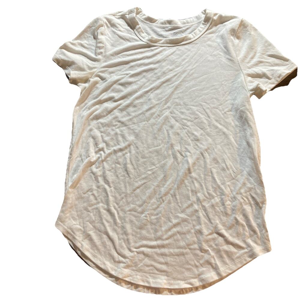 SO Favorite Crew Scoop Neck Short Pullover White Size XS Women’s